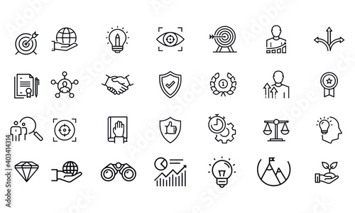  Core Values icons vector design