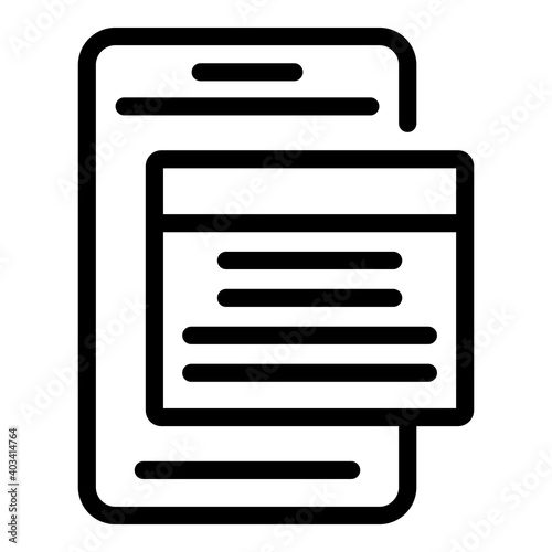 Phone actualization icon. Outline phone actualization vector icon for web design isolated on white background
