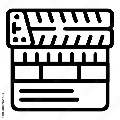 Movie actualization icon. Outline movie actualization vector icon for web design isolated on white background