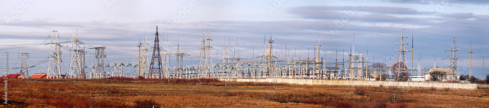 High voltage substation.