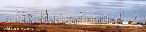 Obraz na płótnie High voltage substation. w salonie