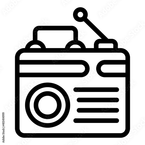 Radio actualization icon. Outline Radio actualization vector icon for web design isolated on white background