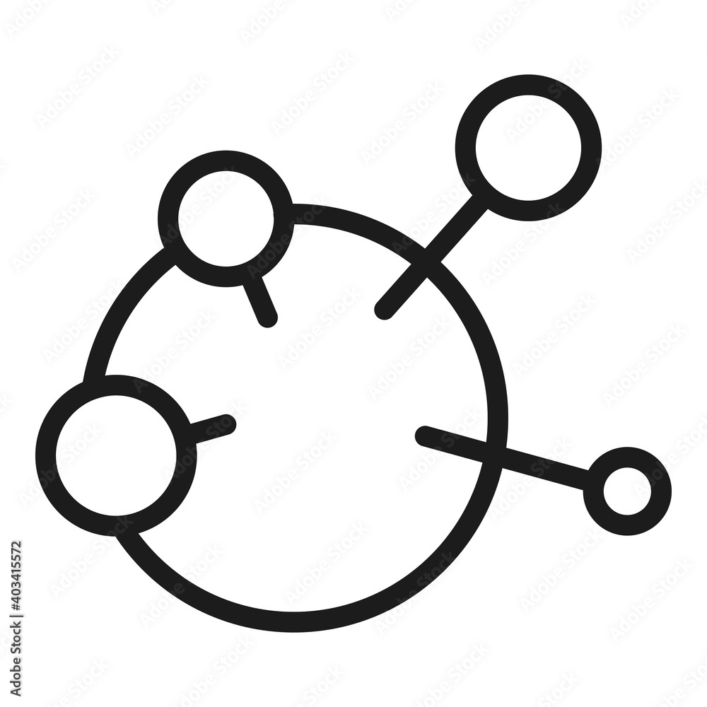 Node icon. Outline node vector icon for web design isolated on white background Node icon. Outline node vector icon for web design isolated on white background