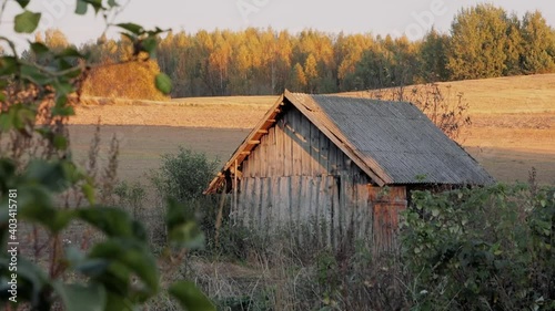 old barn in the field