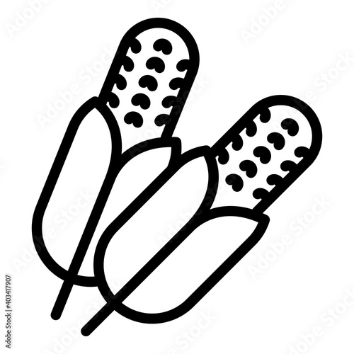 Farm corn icon. Outline farm corn vector icon for web design isolated on white background