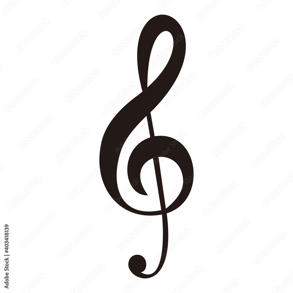 Music notes vector icon illustration on white background Music notes vector icon illustration on white background