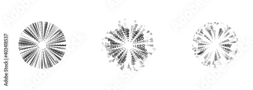 black and white firework burst stock vector background