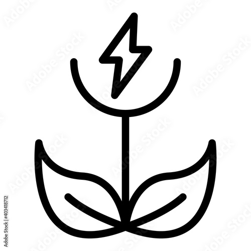 Nature innovation icon. Outline nature innovation vector icon for web design isolated on white background