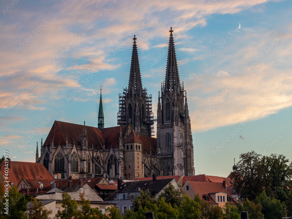 Regensburg Cathedral in the evening Regensburg Cathedral in the evening