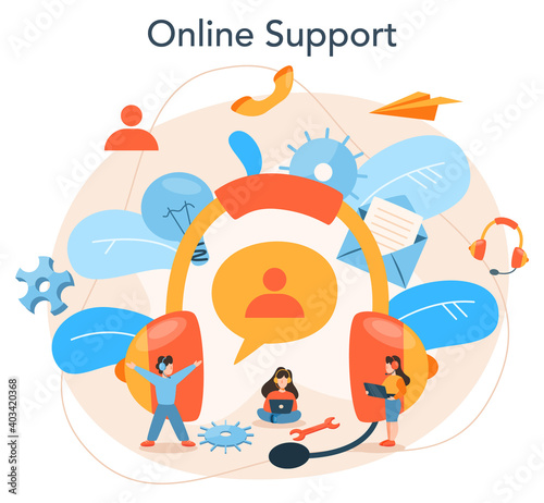 Technical support concept. Idea of customer service. Consultant support