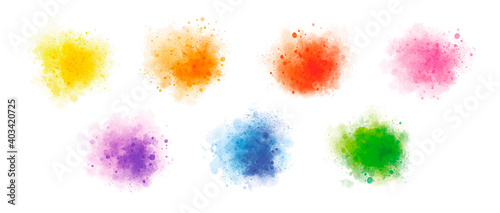 Colorful watercolor on white background vector illustration