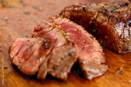 Rare Denver Steak meat grilled