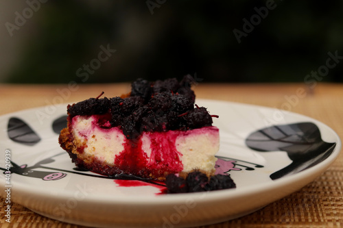 Blueberry homemade chessecake