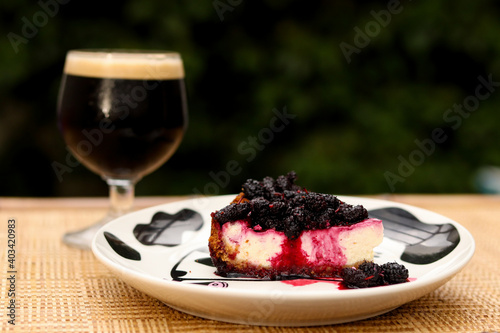 Blueberry homemade chessecake