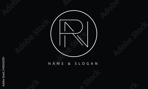 NR, RN, N, R abstract letters logo monogram photo
