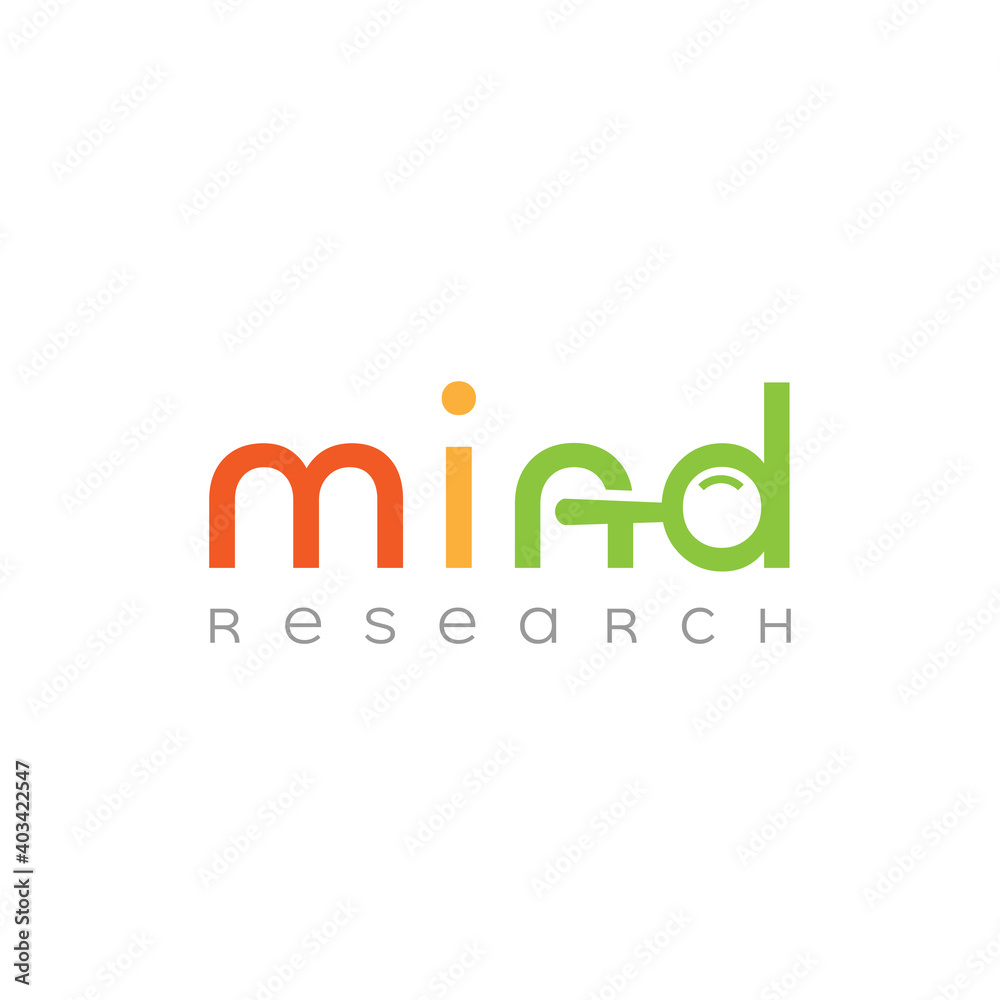 Fototapeta premium Mind logo design, modern sign playful color, creative symbol for education research business template vector 