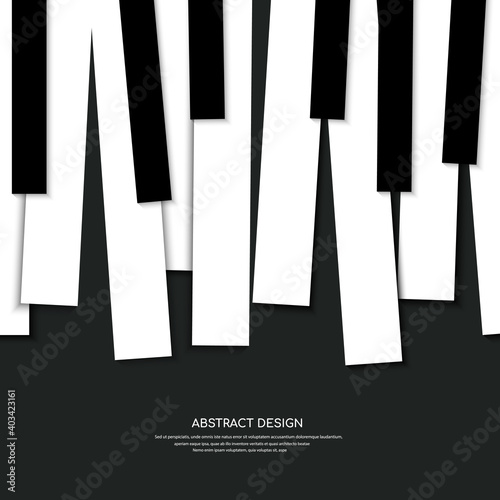 Piano background and keys of piano concept. Vector