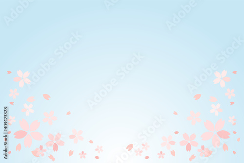 Gradient_background_Sakura_Flower_Cherry © sase kirio (佐瀬桐生)
