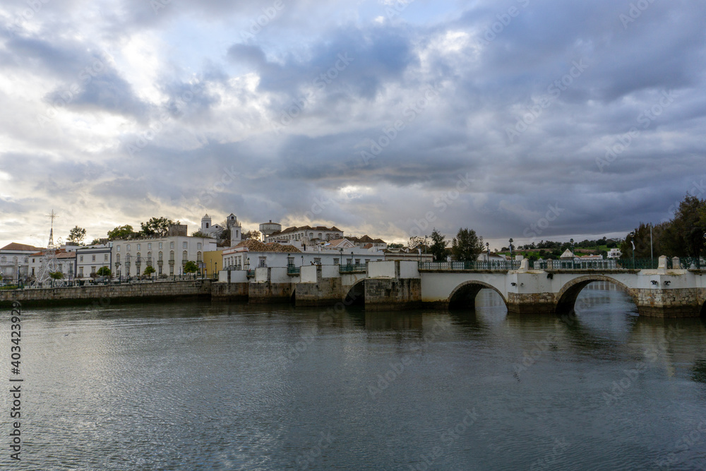 Obraz premium view of the old city center of historic Tavira