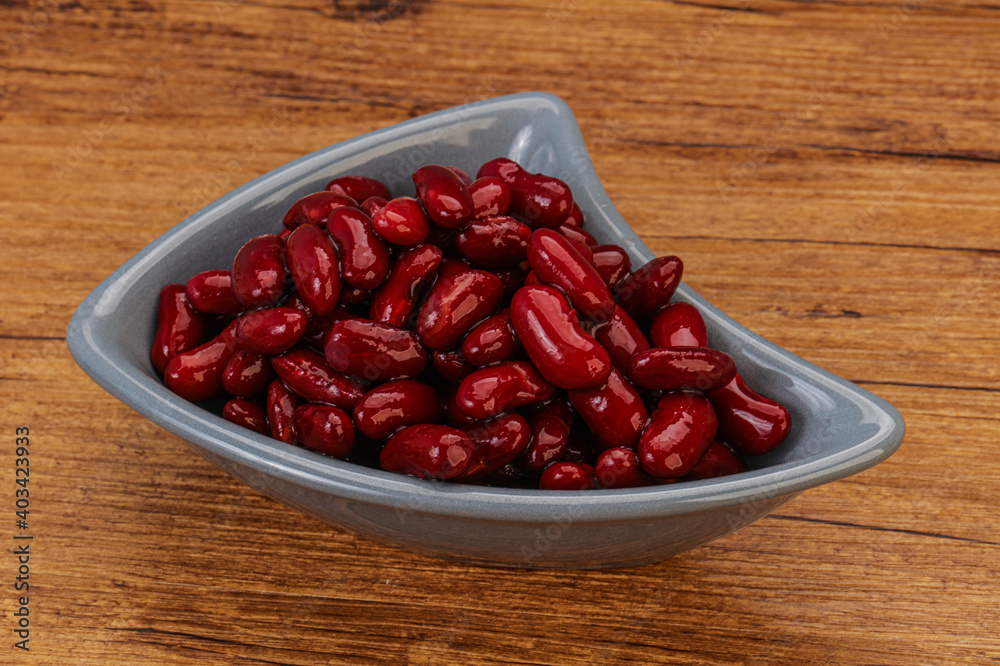 Red baked kidney in the bowl Red baked kidney in the bowl