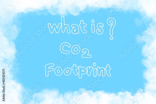 CO2 footprint background concept
