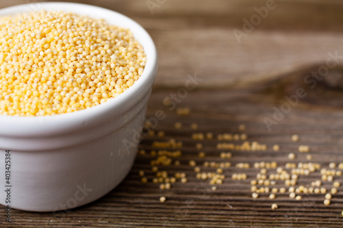 Millet in white dose