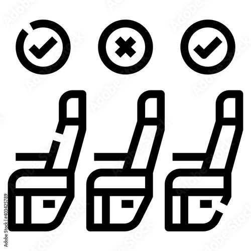 Seat icon for web element , webpage, application, card, printing, social media, posts etc.