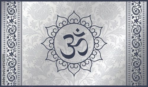 aum syllable , paisley design ,Hinduism , India	
