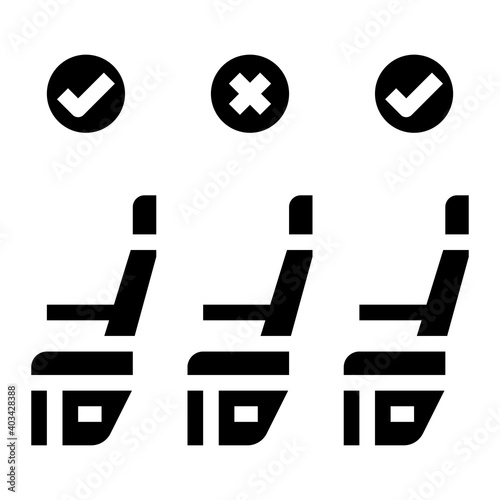 Seat icon for web element , webpage, application, card, printing, social media, posts etc.