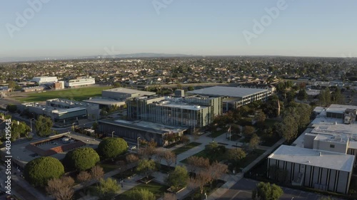 Wallpaper Mural Sunset aerial view of the downtown district of Westminster, California, USA. Torontodigital.ca