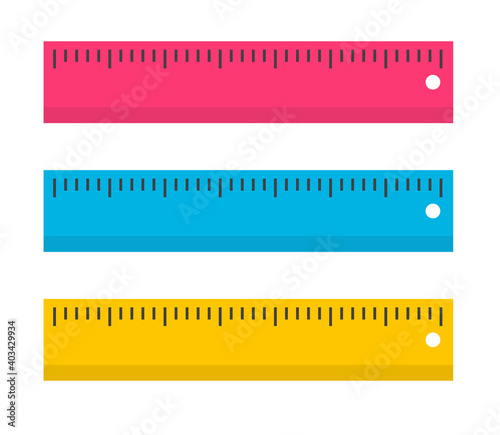 Flat Ruler icon. Isolated rule icon for your web design. Vector Illustration EPS10