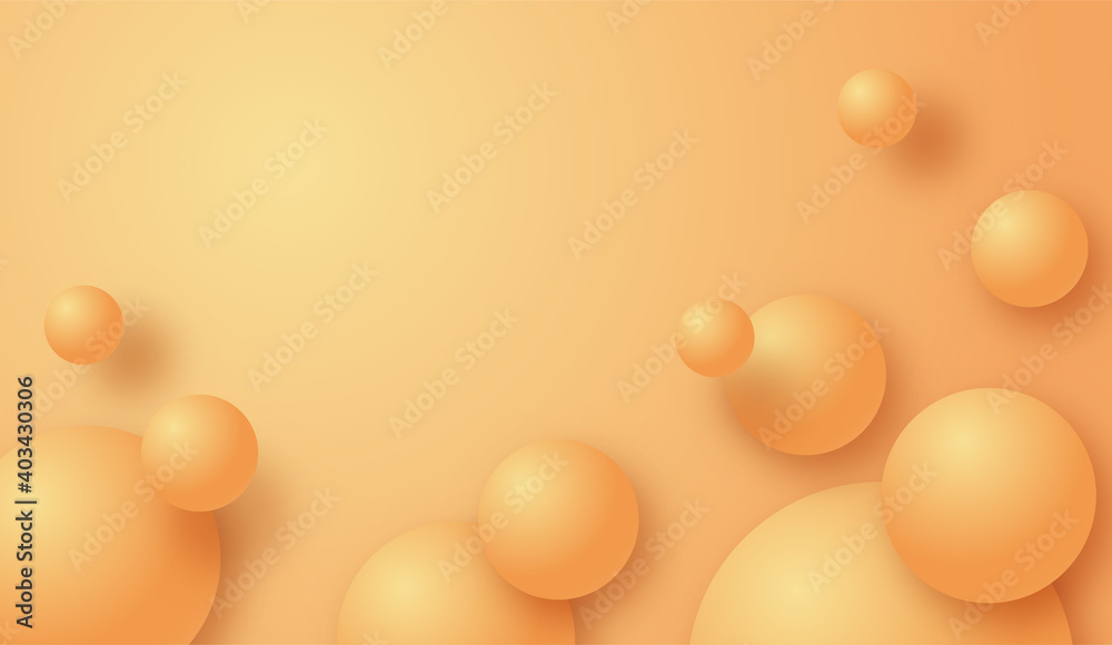 Abstract 3d modern round circle background. yellow geometric banner. vector art illustration Abstract 3d modern round circle background. yellow geometric banner. vector art illustration