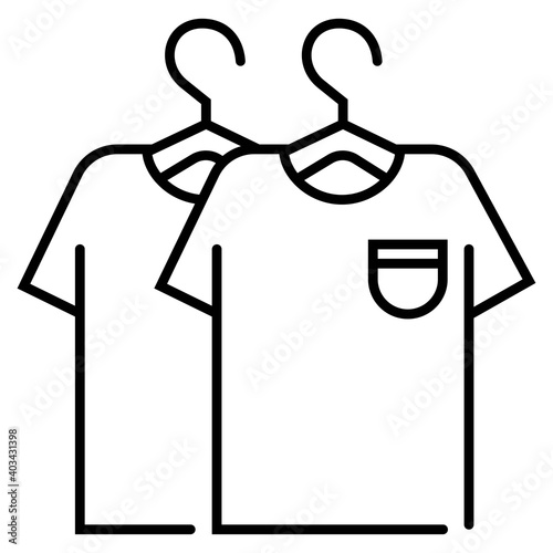 T-shirt on hanger icon, clothing shop