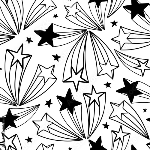 Seamless vector pattern with stars