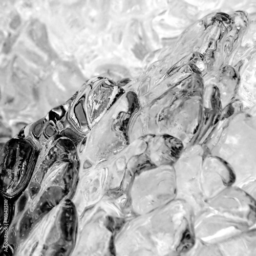 Details of ice at rapids of Vieremänkoski, Forssa, Finland. 