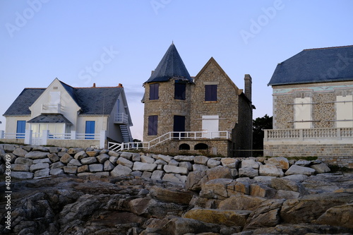 The facade of an house in the west of France. december 2020