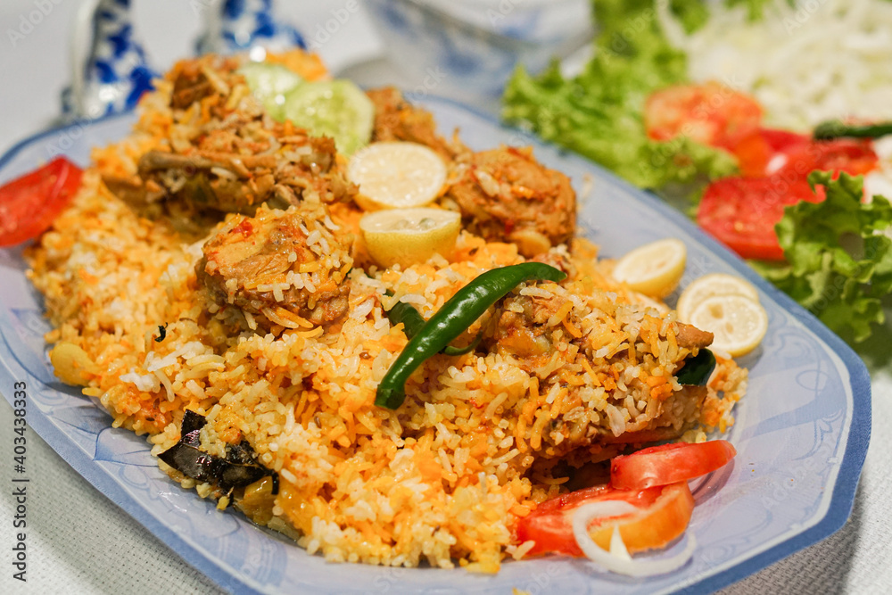 Spicy Famous pakistani and indian chicken biryani spicy rice