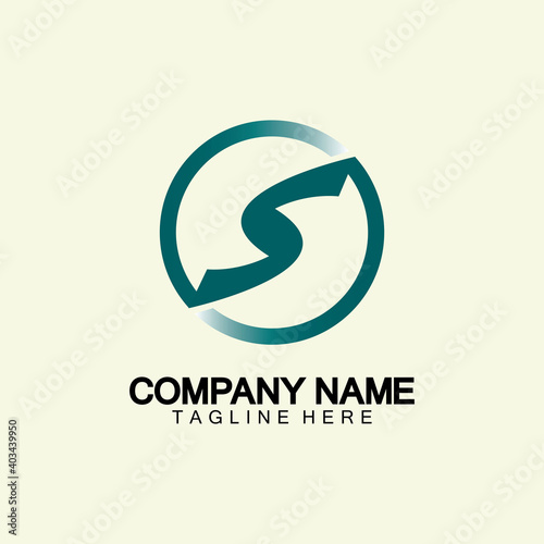 Business corporate letter S logo design vector.