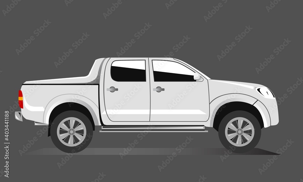 Vector Car pickup 4 door for Graphic design. Vector Car pickup 4 door for Graphic design.