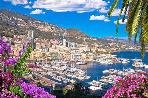 Valokuva Monaco and Monte Carlo cityscape and harbor colorful view