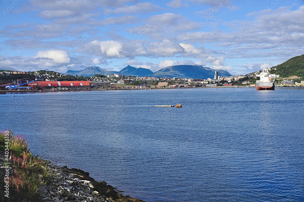 Fototapeta premium Narvik and Beisfjorden, Norland County, Norway