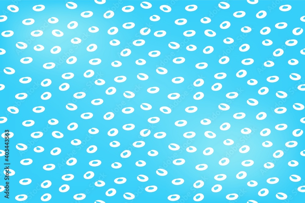 seamless pattern with bubbles, blue background horizontal