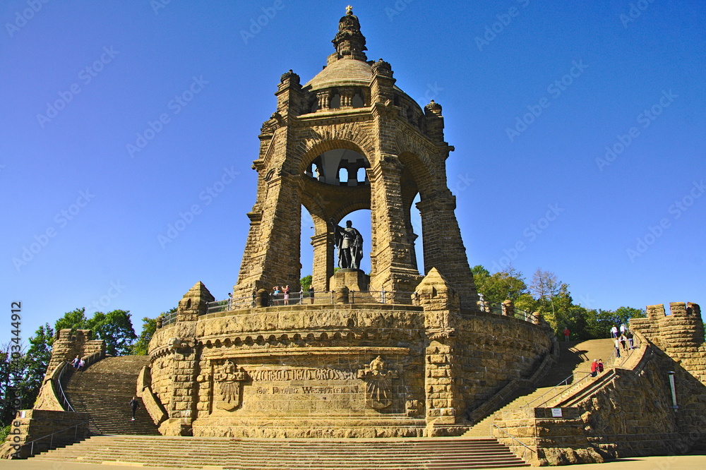 Kaiser Wilhelm I memorial, Porta Westfalica,  North Rhine-Westphalian, Germany