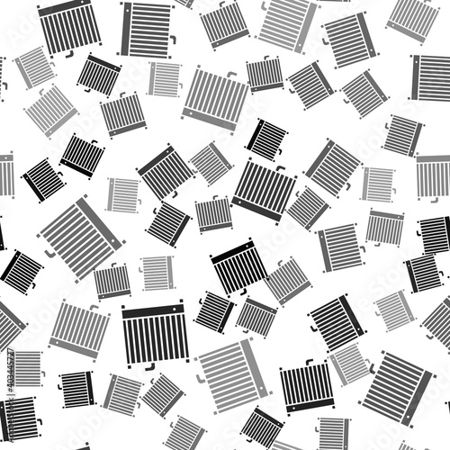 Black Car radiator cooling system icon isolated seamless pattern on white background. Vector Illustration.