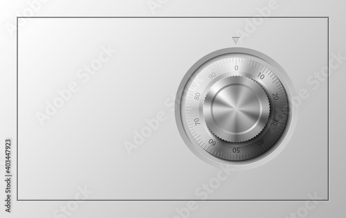 Image of a steel safe. Armored box background. The door safe a bank vault with a combination lock. Reliable Data Protection. Long-term savings. Deposit box safe icon.Protection of personal information