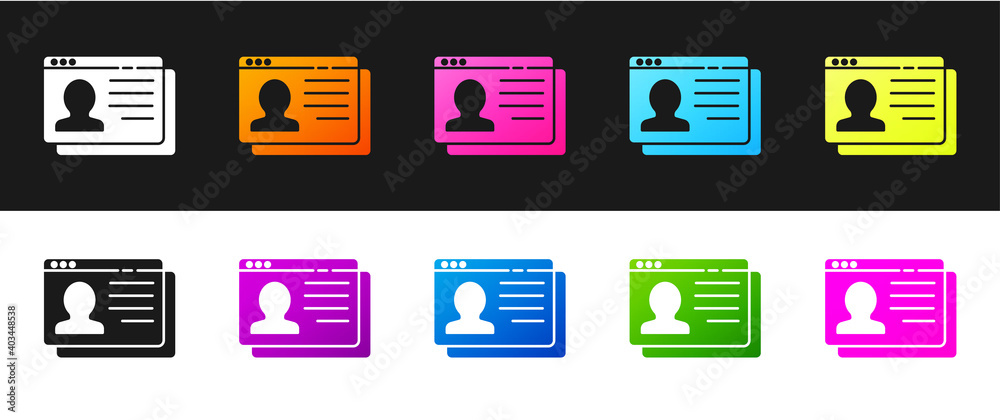 Set Resume icon isolated on black and white background. CV application. Searching professional staff. Analyzing personnel resume. Vector. Set Resume icon isolated on black and white background. CV application. Searching professional staff. Analyzing personnel resume. Vector.