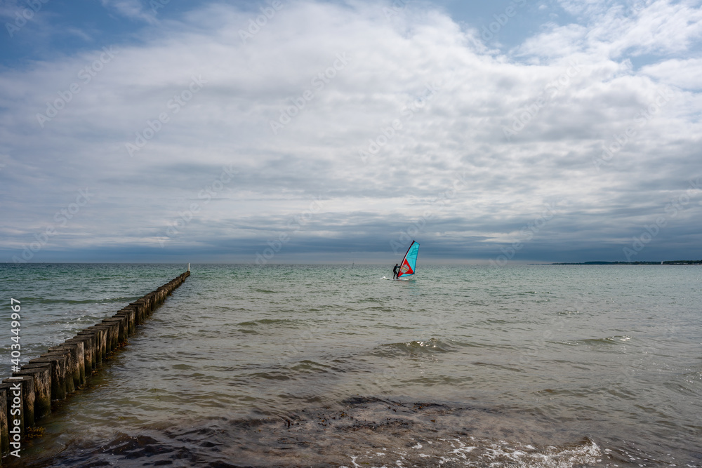 Windsurfing on the Baltic Sea.