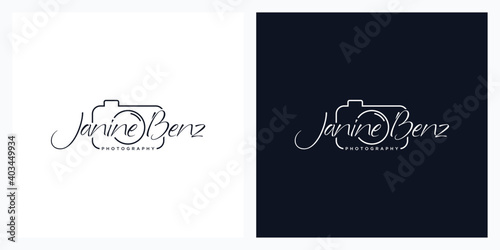 Modern photography logo design template