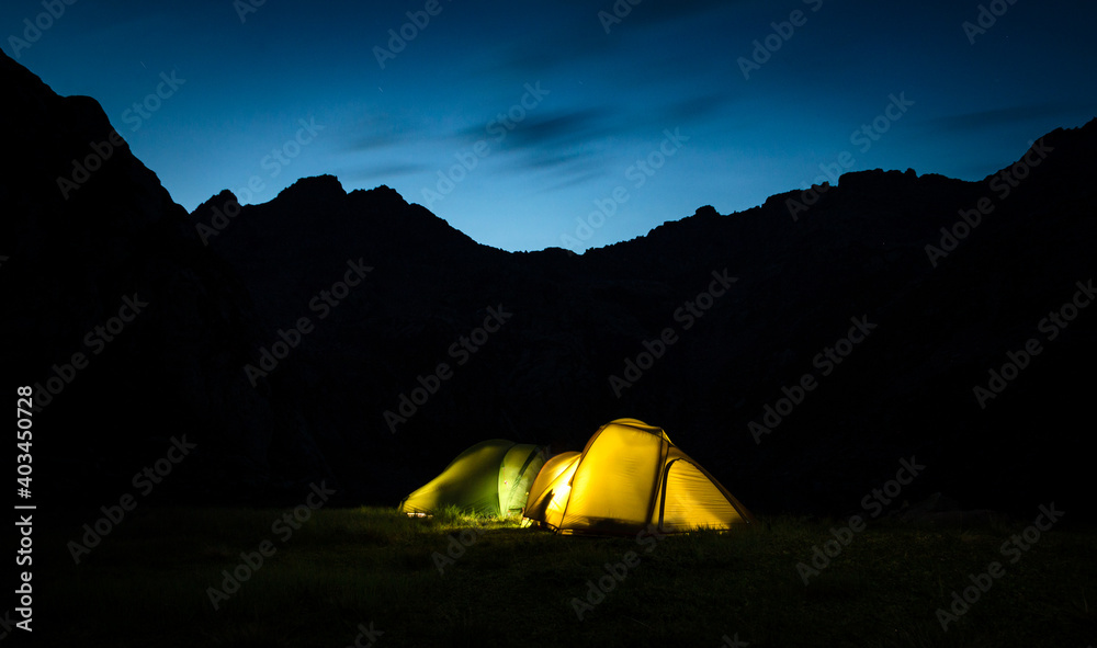 Camping in the Alps