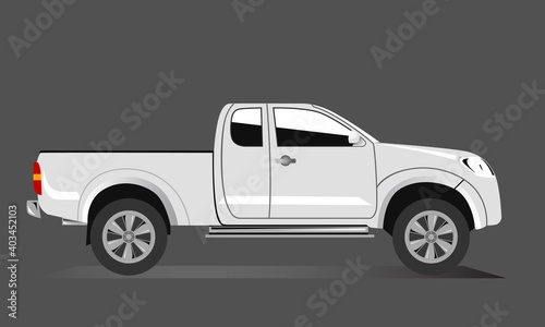 Vector Car pickup 4 door for Graphic design.